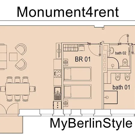 1,184 Sq Ft Historic Landmark, Checkpoint Charlie Apartment *